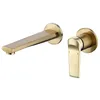 Bathroom Sink Faucets Faucet Brushed Gold Cold Heat Into The Wall Of Basin That Wash A Face To Your Hands Factory Pin