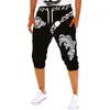 Men's Pants Print Sweatpants Men's Casual Seven-Point Fashion Summer Digital