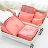 6 Pieces Travel Bag Organizer Clothes Shoe Bags Travel Organizer Traveling Compression Packing Cubes Suitcase Luggage Organizers FY3437 bb0216