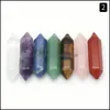 Stone 7 Chakra Set Reiki Natural Crystal Ornaments Rock Quartz Yoga Energy Bead Healing Art Craft Home Decoratie Drop levering Juwel Dhqh2