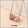 Pendant Necklaces Natural 510Mm Quartz Stone Reiki Healing Crystal Chakra Necklace For Women Jewelry Drop Delivery Pendants Dh8Gf