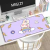 Tapis de souris Repose-poignets Esthétique Tapis de souris Kawaii Anime Tapis de bureau Grand XXL Tapis de souris violet mignon Accessoires de jeu Ordinateur portable Gamer Clavier étanche T230215