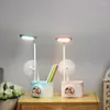 Lampy stołowe Lampa z kamery LED z uchwytem na długopis USB Port ładowanie Elektrodimię bezduszające biurko sypialnia nocne światło nocne