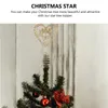 크리스마스 장식 나무 토퍼 스타 하트 반짝이는 트리트 탑 휴일 장식 큐피드 웨딩 장식 아이언 골드 파티 금속