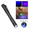 Lampes de poche Torches Portable 3W 365nm LED UV Pocket Mini 395nm Light Money Detector Pen Torch