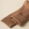 Sokken kousen 5 paren per lot dames sokken lange casual herfst warm absorb sweat sport girls katoenen sokken solide kleur Koreaanse stijl multipack 230215