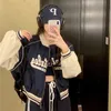 Kvinnors jackor houzhou y2k streetwear rosa baseball kvinnor kpop överdimensionerad vintage koreansk mode höst zip upp beskuren jacka harajuku 230216