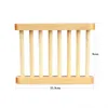 50pcs 11.5 * 9cm All-match Bambou Naturel Porte-Savon En Bois Savons En Bois Plateau Titulaire De Stockage Rack Plaque Boîte Conteneur pour Bain Douche Salle De Bains En Gros