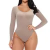 Damesvormers naadloos lange mouw bodysuit voor vrouwen shapewear string beelden body shaper