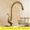 Bathroom Sink Faucets Antique Copper 360 Rotated Kitchen Dish Basin Faucet Mixer Tap Brass And Cold Whosale