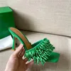 Pantoufles à talons hauts avec franges perlées pour femmes, tongs ornées en métal, Mules sexy à bout ouvert, promenade d'été, vacances, plage décontractée pour femmes