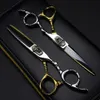 Hair Scissors professional Japan 440c steel 6 inch Bull head hair cutting scissors haircut thinning barber cut shears hairdressing scissors 230215