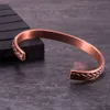 Bangle Twisted Pure Copper Magnetic Armband Fördelar Justerbara manschettarmband för män Kvinnor Anthrit Smärtlindring Health Energy 230215