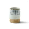 Mugs Ceramic Soup Cup Tea 50/150/200ml Mug Handpainted Lattice Pattern Teacup Originality Coffee Wine Cups