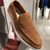 Designer Loropiana Charms Schuhe Pure Original Beckham Leder Pedal Casual Slacker Flat Foot Feeling Lp Loafers Man