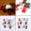 Colliers pendants Collier de chouette sculptée en pierre naturelle Tigers Oeil Eye Pink Quartz Crystal Chakra Reiki Guérison pour femmes Bijoux Drop Dhtm7