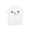 Męskie koszulki Casual White T-shirt Off ramion All-Match Letnia para High Street High Street Men's and Women's Pure Cotton Short Rleeves