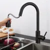 Kitchen Faucets Black Single Handle Pull Out Tap Swivel 360 Degree Water Mixer For AUSWIND Sinks