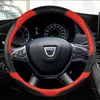 Stuurwiel bedekt koolstofvezelleer Autoverdekking voor Dacia Sandero Stepway Crossover Auto -accessoires
