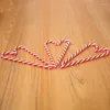 Christmas Decorations 6pcs/bag Tree Decor Plastic Candy Cane Ornament Striped Sticks Pendant Holiday Ornaments