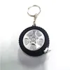 Sublimation blanc petit pneu règle porte-clés porte-clés impression par transfert de chaleur matériaux de bricolage vierges