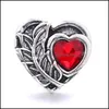 Charms Retro Sier Color Snap Button Heart Women Jewelry Findings 18Mm Metal Snaps Buttons Diy Bracelet Jewellery Wholesale Drop Deli Dhc9N