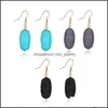 Stud Simple Druzy Drusy Ovale Charmes Boucles D'oreilles Imitation Pierre Naturelle Résine À La Main Boucles D'oreilles En Or Pour Les Femmes Fête Cadeau D'anniversaire Drop Dhzse