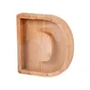 Wooden Money Storage Jar Transparent Money Saving Box 26 English Alphabet Letter Piggy Banks DIY Creative Gift U0304