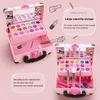 Beauty Fashion Kids Makeup Kit For Girl Washable Safe Cosmetics Toys Set Children Makeup Cosmetics Playing Box Play Set Safety Non-toxic Toys 230216