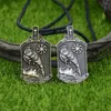 Pendentif Colliers Aigle Slave Kolovrat Amulette Bijoux Viking Runes Algiz Fermoir Vintage Collier Hommes Talisman