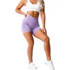 Kvinnors shorts nvgtn sömlöst för kvinnor skjuter upp Booty Workout Fitness Sports Short Gym Clothing Yoga 230216