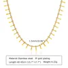 Choker Bohemian Dangle Necklace Stainless Steel Fringe For Women Style Simple