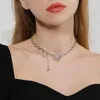 Цепи бабочка подвесной ожерелье In ins Cool Romantic Su Choker Choick Chailar Chain сетка красная темпераментная девушка