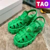 Rubber Sandals Women sandal Chunky Heel Cutout design Italy Women Shoes Platform Summer Beach Slipper midheel Slippers Med Slide 6711403