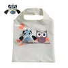 Cartoon Owl Shopping Bag Foldbara livsmedelsväskor Tote Owl Shape Shopping Väskor Återanvändbar vattentät förvaringsväska Köksorganisation U0216