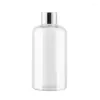 収納ボトル250ml x 24透明な茶色の空のペットボトルエッセンシャルオイルパッケージシャワージェルネジトップキャップ補充可能な化粧