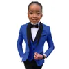 Suits Suits Boys Suit Wedding Tuxedo 3 Piece Shawl Collar Jacket Pants Vest Child Formal Blazer Set Slim Fit Outfit costume garcon maria