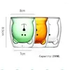 Kieliszki do wina kreskówki kreskówki kubki do kawy Resistan podwójna herbata herbata Kreatywna Prezent Kreatywny prezent mleko na oprogramowanie do napoju