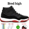 11 ler beyaz Bred CONCORD Soğuk GRİ GAMMA Legend MAVİ Kiraz UNC 11 kadın spor eğitmenleri açık moda sneaker