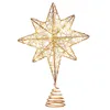 Kerstdecoraties Tree Topper Star Lighted LedlightSglitterDecoration Holiday