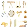 Tamburi a percussione toddlers giocattoli musicali set castanet sabbia martello tamburello triangolo doppia suoneria orff strumenti a percussione set montessori giocattoli 230216