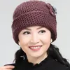 Berretti Berretto/Cappello con teschio Cappelli invernali per persone di mezza età e anziani Madre Caldo Plus Velluto Cappello lavorato a maglia di lana spessaBeanie/Teschio Chur22