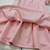 23ss designer girl Lapel Polo dress brand kids dresses for big girls fashion dress Short sleeve cotton dress Casual Embroidery Pleated skirt Shirt a1