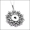 Ожерелья с подвесками, модное ожерелье с кристаллами морской звезды, 18 мм, имбирь, кнопки, подвески с цепочкой из нержавеющей стали для женщин Dhs3G