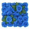 Декоративные цветы 25 шт. Фаукс роза цветок с стеблем свадьбы искусственные украшения 8 см букет пенопласта для домашнего деоративного фальшивого цветочного