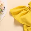 Girl Dresses 3-10T Kids Dress Jumpsuit Summer Cotton Floral Girls O Baby Cloth Bodysuit