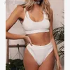 Women's Swimwear High Waisted Bikini Push Up Swimwear Two Pieces Swimsuit for Women Summer Girls Bathing Suits Biquini Maillot De Bain0216V23