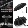 Umbrellas LED Automatic With Reflective Stripe Reverse Led Light Non-automatic Folding Inverted Russian Warehouse 230217