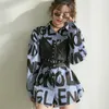 Women's Blouses Women's Shirt Small Camisole Fashion Woman 2023 Spring Suit Vintage Printing Female Tops Loose Striped Letters Clothing