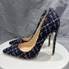 Dress Shoes Notename_null-navy blauwe stof vrouwelijk puntige teen stiletto pumps dames bruiloft dames schoenen 8cm 10 cm 12 cm hoge hakken maat 33-45 l230216